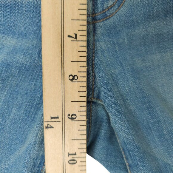 American Eagle Super Stretch Jegging Womens 8L Whiskered Distressed Ripped Denim - Picture 14 of 15